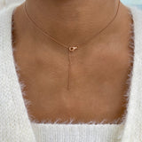 Diamond Pendant Necklace 1.7 ct Rose Gold