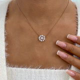 Diamond Pendant Necklace 1.7 ct Rose Gold
