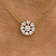 Diamond Pendant Necklace 1.6 ct Yellow Gold
