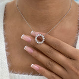 Diamond Pendant Necklace 1.4 ct White Gold