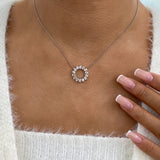 Diamond Pendant Necklace 1.4 ct White Gold