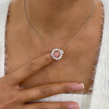 Diamond Pendant Necklace 1.4 ct White Gold