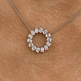 Diamond Pendant Necklace 1.4 ct White Gold