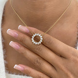 Diamond Pendant Necklace 1.4 ct Yellow Gold