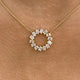 Diamond Pendant Necklace 1.4 ct Yellow Gold