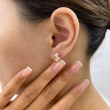 Diamond Post-On Earrings 1.8 ct Yellow Gold