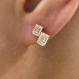 Diamond Post-On Earrings 1.9 ct Yellow Gold