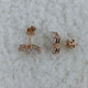 Diamond Post-On Earrings 2 ct Rose Gold