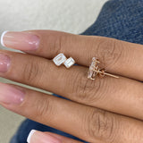 Diamond Post-On Earrings 2 ct Rose Gold
