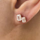 Diamond Post-On Earrings 2 ct Rose Gold