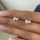 Diamond Post-On Earrings 2 ct Rose Gold