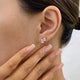 Diamond Post-On Earrings 1.8 ct White Gold