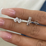 Diamond Post-On Earrings 1.8 ct White Gold