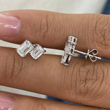 Diamond Post-On Earrings 1.8 ct White Gold