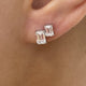 Diamond Post-On Earrings 1.9 ct White Gold