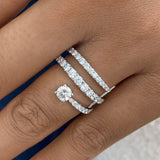 Diamond Band Ring 1.3 ct White Gold