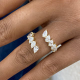 Diamond Open Ring 1.7 ct Yellow Gold