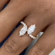 Diamond 2-Stone Ring 1.8 ct Rose Gold