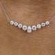 Diamond Charm Necklace 2.6 ct White Gold
