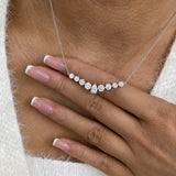 Diamond Charm Necklace 2.6 ct White Gold