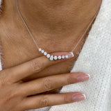 Diamond Charm Necklace 2.6 ct White Gold