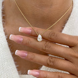 Diamond Pendant Necklace 2 ct Yellow Gold