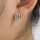 Diamond Dangle Earrings 1.1 ct White Gold