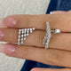 Diamond Dangle Earrings 1.09 ct White Gold