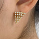 Diamond Dangle Earrings 1 ct Yellow Gold