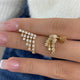 Diamond Dangle Earrings 1 ct Yellow Gold