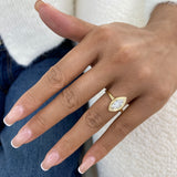 Bezel Engagement Ring 1ct TCW, 14K Gold