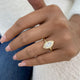 Bezel Engagement Ring 1ct TCW, 14K Gold