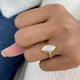 Bezel Engagement Ring 1ct TCW, 14K Gold