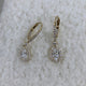 Diamond Dangle Earrings 2.2 ct Yellow Gold