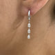 Diamond Dangle Earrings 0.6 ct White Gold
