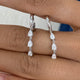 Diamond Dangle Earrings 0.6 ct White Gold
