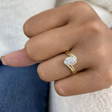 Sylara Ring 1 ct TCW , Solid Gold 14k