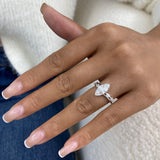 Evaria Ring 2.3 ct TCW , Solid Gold 14k