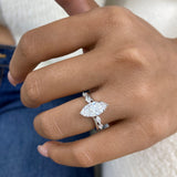 Evaria Ring 2.3 ct TCW , Solid Gold 14k