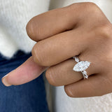 Evaria Ring 2.3 ct TCW , Solid Gold 14k