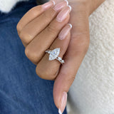 Evaria Ring 2.3 ct TCW , Solid Gold 14k