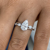 Diamond Pave Ring 1.3 ct White Gold