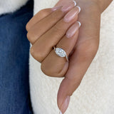 Veyra Ring 1 ct TCW , Solid Gold 14k