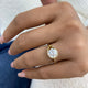 Rosavine Ring 1.5 ct TCW , Solid Gold 14k