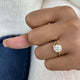 Rosavine Ring 1.5 ct TCW , Solid Gold 14k