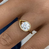 Diamond Solitaire Ring 1.5 ct Yellow Gold