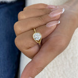 Rosavine Ring 1.5 ct TCW , Solid Gold 14k