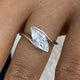 Diamond Bypass Ring 1.5 ct White Gold