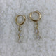Diamond Dangle Earrings 0.6 ct Yellow Gold