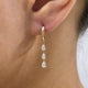 Diamond Dangle Earrings 0.6 ct Yellow Gold